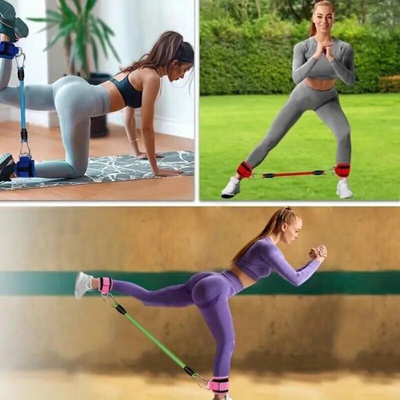 6pcs Ankle Resistance Bands •Working Out Leg & Butt Training Ankle Straps •Cuffs - Picture 3 of 8